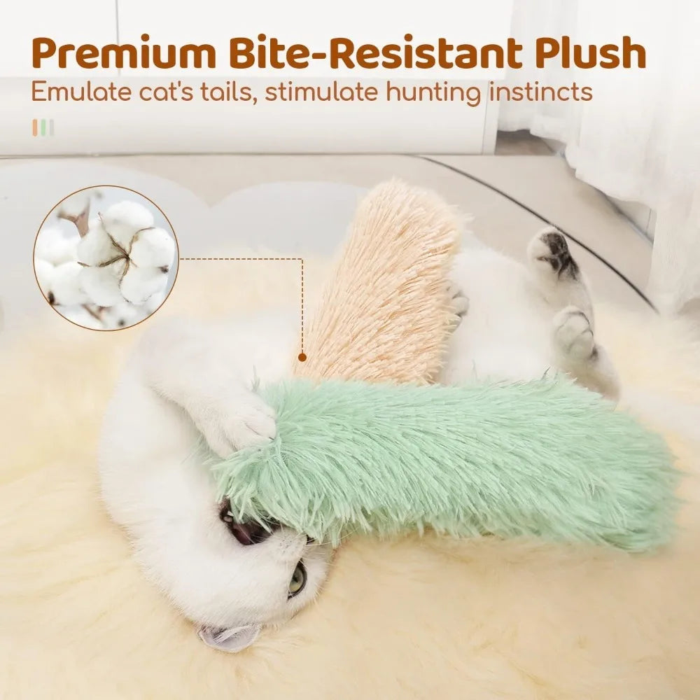 Cat Pillow Toy with Catnip – Soft & Durable Kicker Toy with Crinkle Sound, Interactive Indoor Exercise for Kittens & Cats