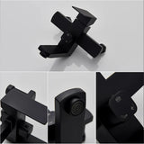 Modern Matte Black Square Rainfall Shower Faucet Set – Wall-Mounted, Single-Handle Mixer, High-Flow 8″ Shower Head