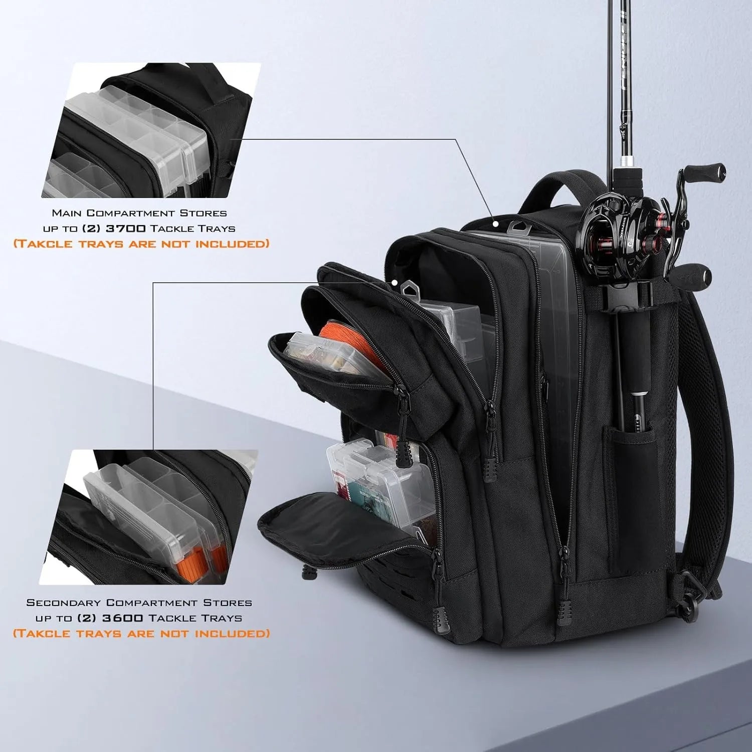 Tactical fishing sling tackle bag – lightweight waterproof backpack for gear & equipment, multi-storage fishing bag for men