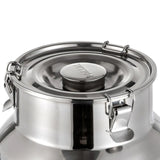 “Stainless Steel Milk Can Transport Barrel with Spigot – 20 L Beverage Dispenser”