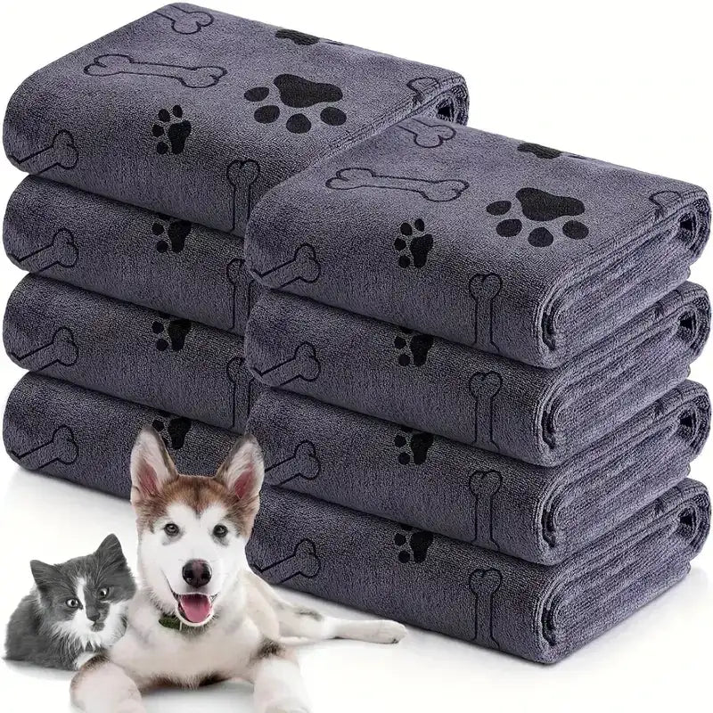 Quick-Dry Microfiber Dog Bath Towel – Soft, Super Absorbent Pet Grooming Towel Set (2 pcs) 🐾