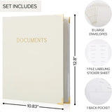 Aesthetic Linen 3-Ring Binder – Elegant Document Organizer for Home, Office & Study Desk 📁