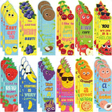60-Piece Fruit Scented Bookmarks Set – Scratch & Sniff Smelly Cute Classroom Page Markers