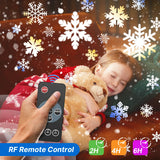 Double Head Snowfall Christmas Projector Lights – Waterproof Outdoor 2-in-1 Rotating Lamp with Remote & Timer
