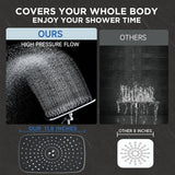 Wide Rain Shower Head Combo – 6-Mode Handheld & Fixed High-Pressure Set