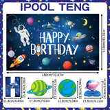 Galactic Glow “Happy Birthday” Space-Themed Banner & Honeycomb Centerpiece Kit
