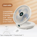 Compact USB Desk & Wall Fan – 3-Speed Silent Cooling with Foldable Space-Saving Design for Home & Office 🌬️✨