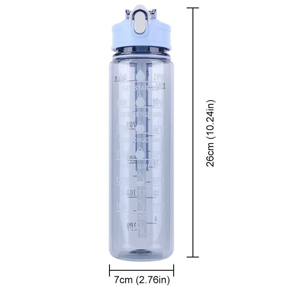 Capybara Cartoon Straw Water Bottle – Cute Portable Mug with Carrying Strap (700–800 ml)