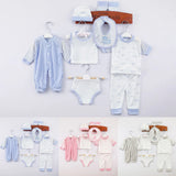 8-Piece Newborn Baby Outfit Set – Tops, Romper, Pants, Hat, Bib, Socks & Shoes for Baby Boys & Girls (Unisex)