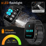 LIGE Smart Watch for Men – 2.01” HD Outdoor Sports Fitness Tracker with Bluetooth Call, Health Monitor & Built-In LED Flashlight