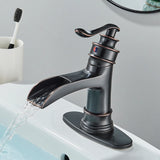 Waterfall Single-Handle Basin Mixer Faucet – Oil-Rubbed Bronze Finish