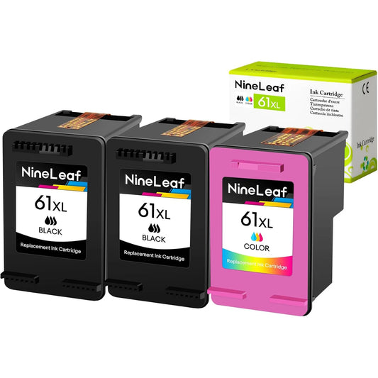 Nineleaf High-Yield 61XL Ink Cartridge Set – Compatible with HP Envy & OfficeJet Printers