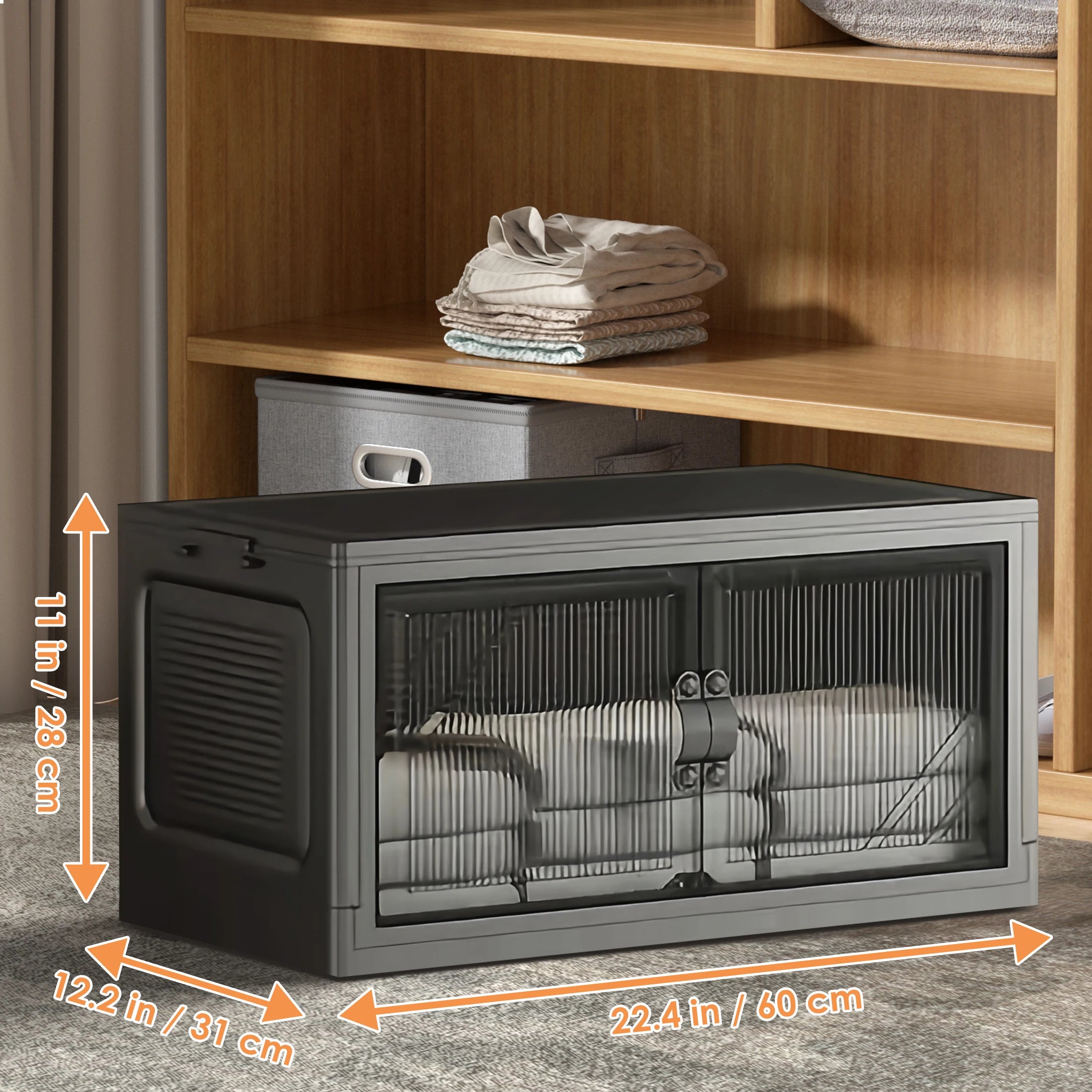 MaxStore Large-Capacity Multifunction Folding Storage Cabinet – Dustproof Wardrobe & Organizer Box