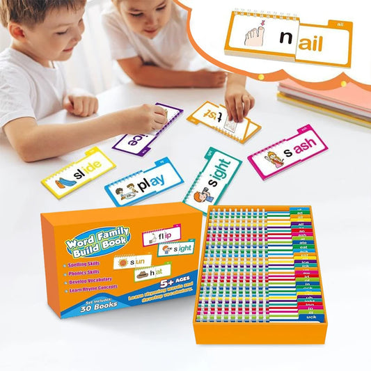 CVC Word Flip Chart – Montessori Phonics Spelling Builder | Educational Sight Words Game for Preschool & Kindergarten