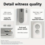 16W Mini USB Vacuum Food Sealer – Dual Heat Seal & Cutter, 300mAh Battery, Portable Packer for Snacks & Meats 🥩⚡