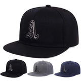Unisex Gothic Letter "A" Embroidery Baseball Cap – Adjustable Hip-Hop Outdoor Casual Hat with Sun Protection