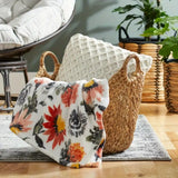 Extra Large Natural Water Hyacinth Decorative Storage Basket – Stylish Textured Wicker Bin for Blankets, Pillows, Magazines & Towels