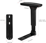 3D Adjustable T-Arms Armrest Pair – Upright Bracket Replacement Parts for Office & Gaming Chairs, Universal Fit