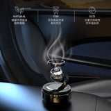 Eco solar car air freshener – rotating fan auto air purifier with long-lasting fragrance, compatible with balm tablet & stick refills