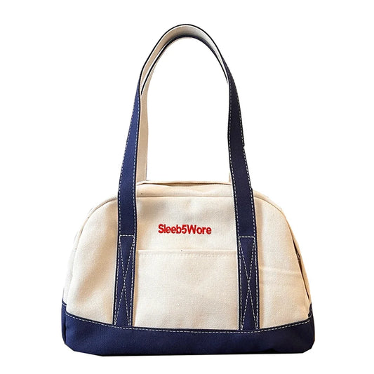 Women’s Canvas Tote Bag – Large Capacity Casual Shoulder Bag with Designer Letter Print for Daily Use 👜✨