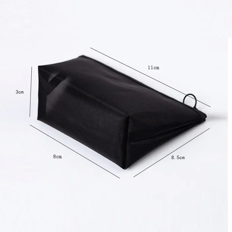 Women’s Black Small Coin Wallet – Mesh Transparent Mini Purse for Earphones, Keys, Cards & Money
