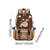 Kawaii Capybara Backpack — Large-Capacity Aesthetic College & School Bookbag for Women & Students