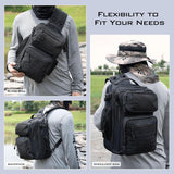 Tactical fishing sling tackle bag – lightweight waterproof backpack for gear & equipment, multi-storage fishing bag for men