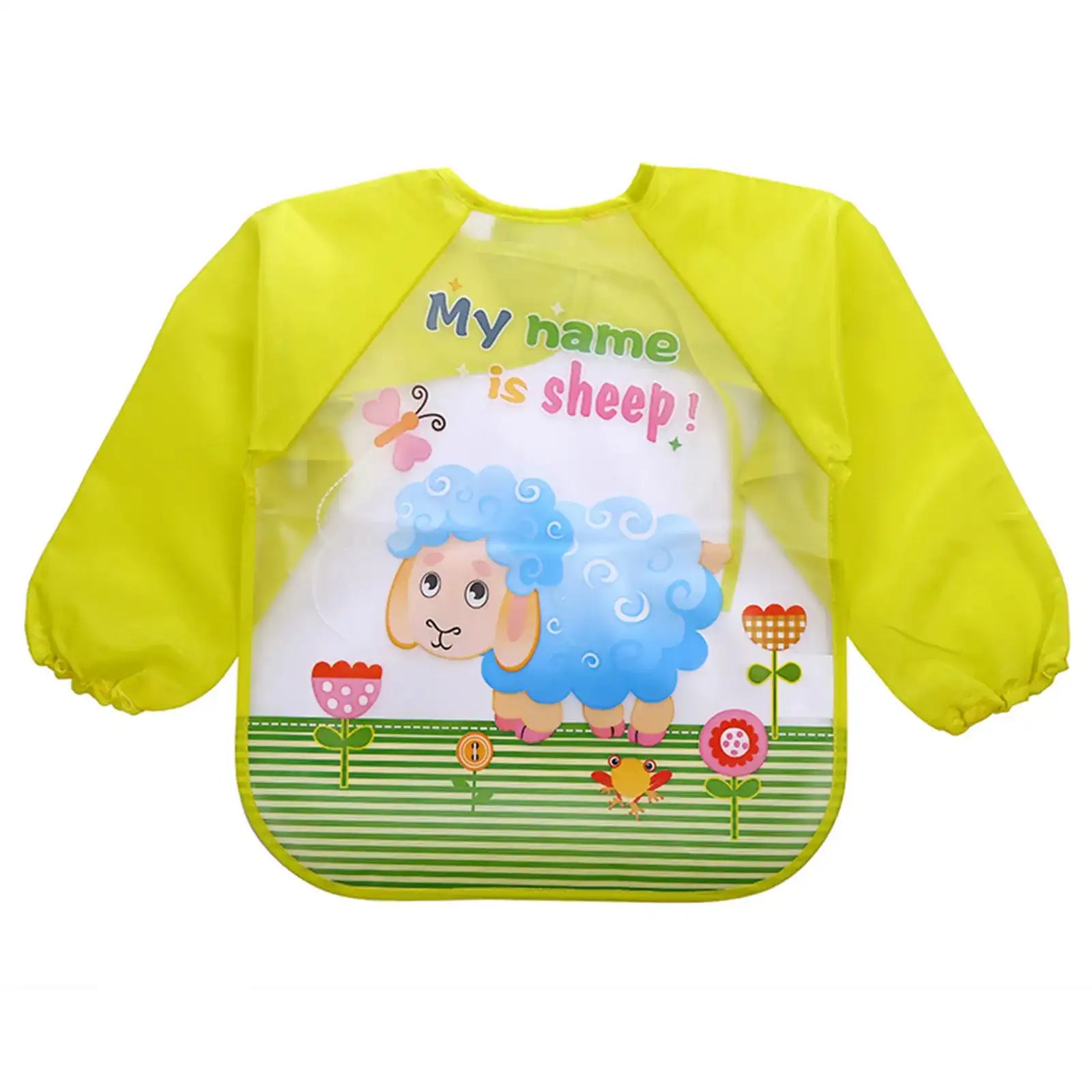 Long-Sleeve Waterproof Kids Smock Feeding Bib – Toddler Meal & Art Apron for Boys & Girls
