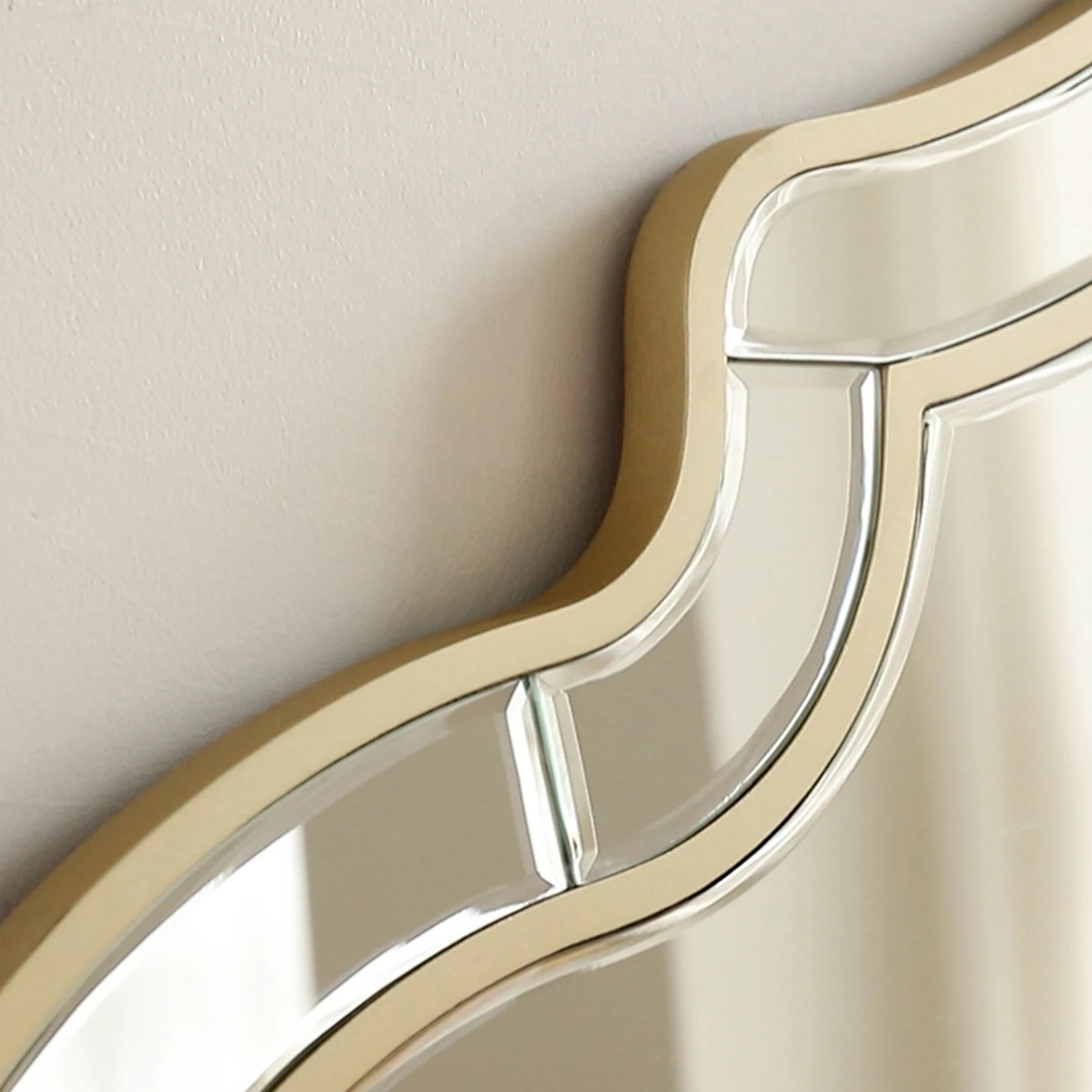 Large Gold Wall Mirror – Luxury Golden Rim Glass Frame Accent Mirror for Living Room, Hallway & Modern Home Décor