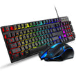 FOREV Keyboard and Mouse Set – USB Wired Combo for PC, Laptop & Desktop, Durable Keys & Optical Mouse