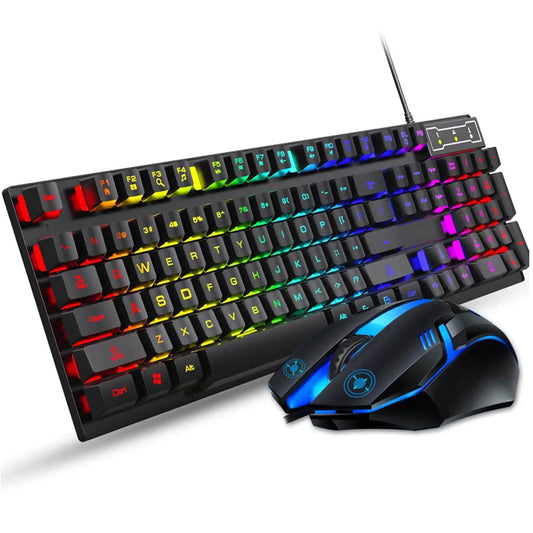FOREV Keyboard and Mouse Set – USB Wired Combo for PC, Laptop & Desktop, Durable Keys & Optical Mouse