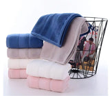 Adult Cotton Face Towel Set – 4-Color Mix (Blue/Pink/White/Gray) 34×74 cm