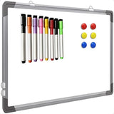 16″×12″ Portable Magnetic Dry Erase Whiteboard – Includes 8 Markers & 6 Magnets 🧲🖊️