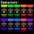 Acrylic Paint Set – 10 Neon & Glow-in-the-Dark Colors for Crafts, Canvas & Creative Projects 🎨✨