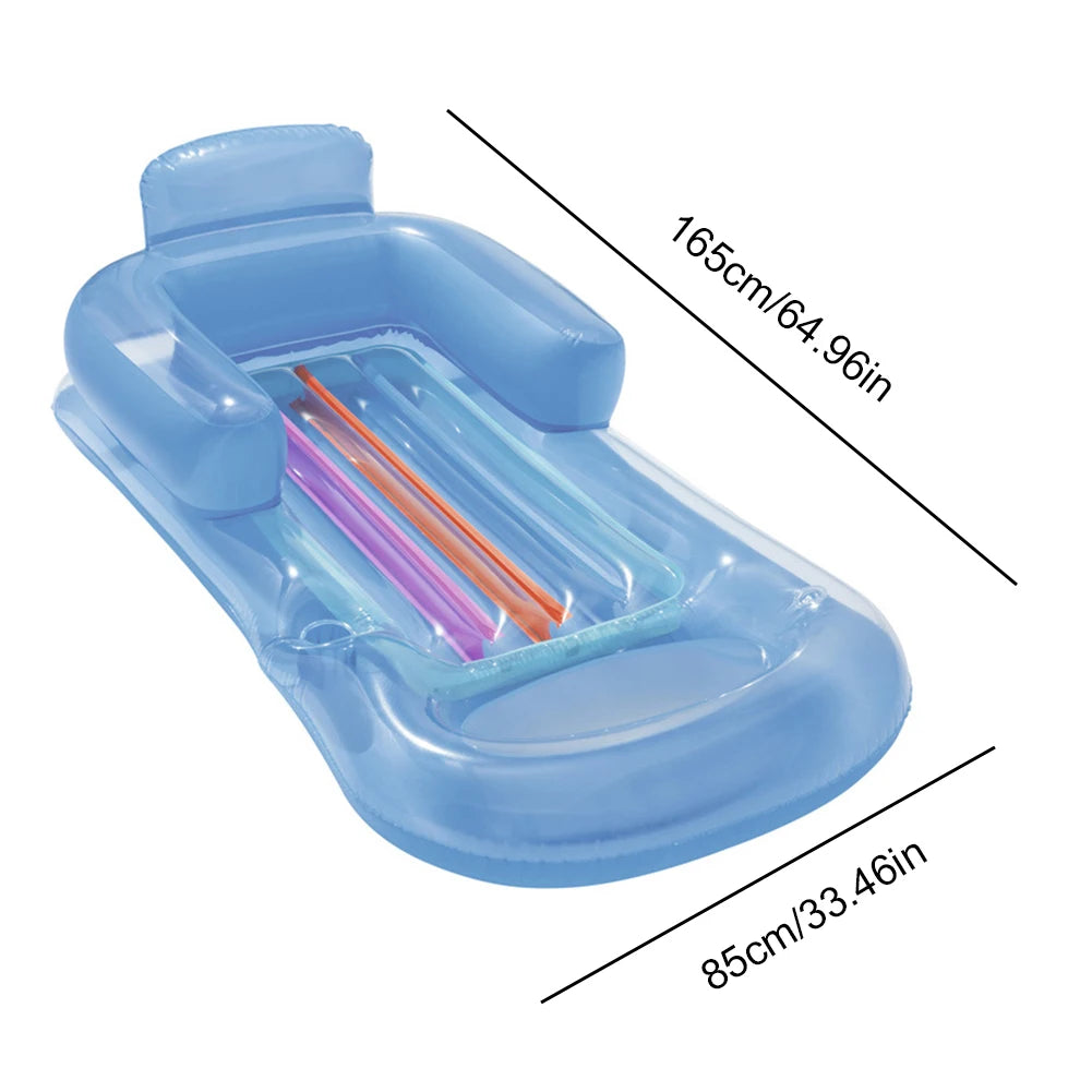 Inflatable Floating Water Sports Seat – Foldable & Portable Pool Chair for Summer Relaxation & Fun
