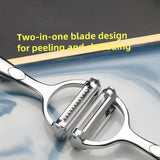 2-in-1 Multifunctional Vegetable Peeler – Dual-Blade Swedish Peeler & Julienne Slicer