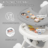 Foldable Baby High Chair 6 Months+ with Large Anti-Slip Pad & Toy Rack – Easy to Clean