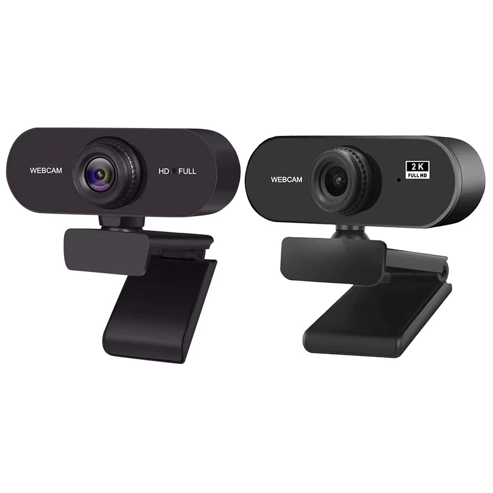 USB HD 1080p/2K Webcam – Plug & Play Web Camera with Microphone for PC, Laptop, Conferencing & Video Calling