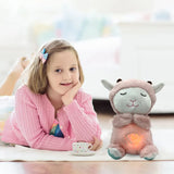 Cute Animal Baby Sound Machine – Musical Sleep Toy with Lights, Rhythmic Breathing Motion & Soothing Music for Newborns