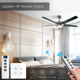 WiFi + RF Smart Ceiling Fan Light – 2/3-Way Control with Tuya App, RF Remote & Alexa/Google Compatibility 💡🌬️