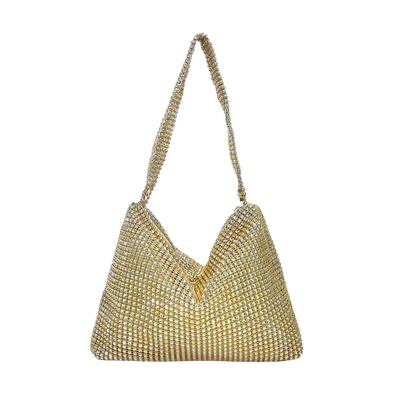 Large-Capacity Glitter Evening Clutch – Women’s Fashion Shoulder & Underarm Handbag for Parties, Weddings & Cocktails