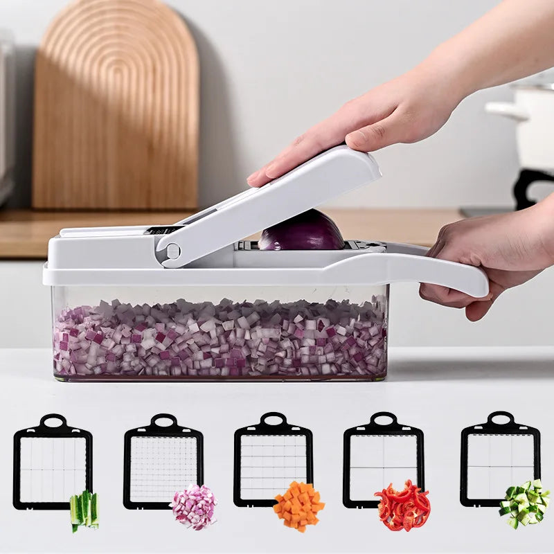 26-Piece Multifunctional Vegetable Slicer Set – Kitchen Cutter, Dicer & Shredder for Easy Meal Prep