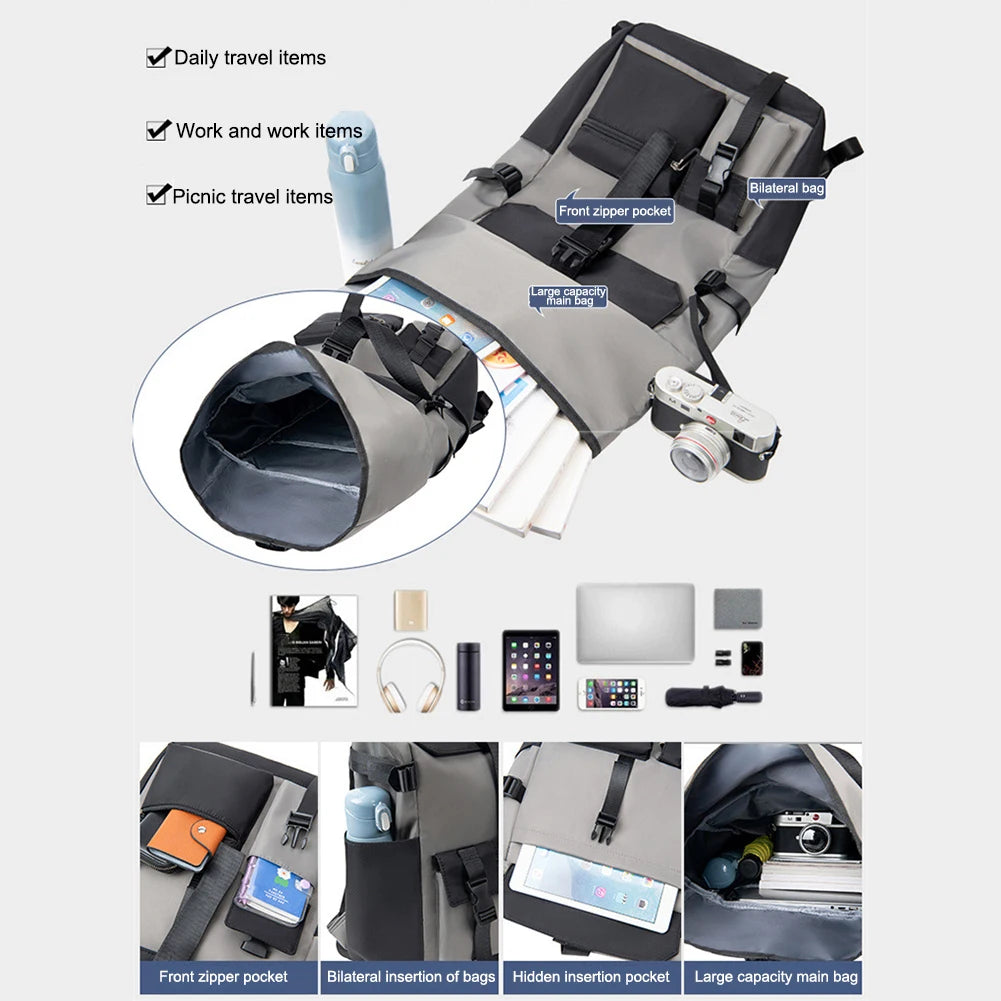 Waterproof Large-Capacity Travel Backpack – Men’s Outdoor Sports Daypack | Business Laptop Bag for School, Work & Office