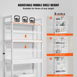 VEVOR Over-the-Toilet Storage Shelf – Adjustable Bamboo Bathroom Organiser with 3 Hooks & Space Saver Rack