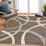 Modern Velvet Loop Area Rug – 100% Polyester 330 g/m² Carpet with TPR Non-Slip Backing (Washed Finish)
