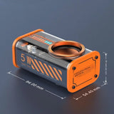 K07 Transparent Bluetooth Speaker – Mecha-Style TWS Stereo Speaker with 3 LED Light Modes & Hands-Free Calling