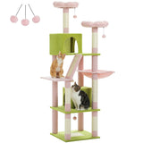 Large Cat Tree Tower for Indoor Cats – Multi-Level Plush Cat Condo with Scratching Posts, Boards, Perches & Caves