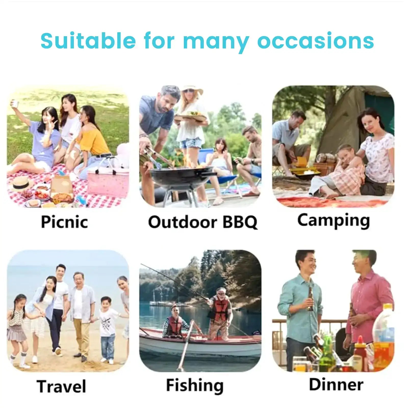 PO Duo 30L Foldable Insulated Picnic Basket – Portable Cooler Bag for Camping, Beach, Travel & Family