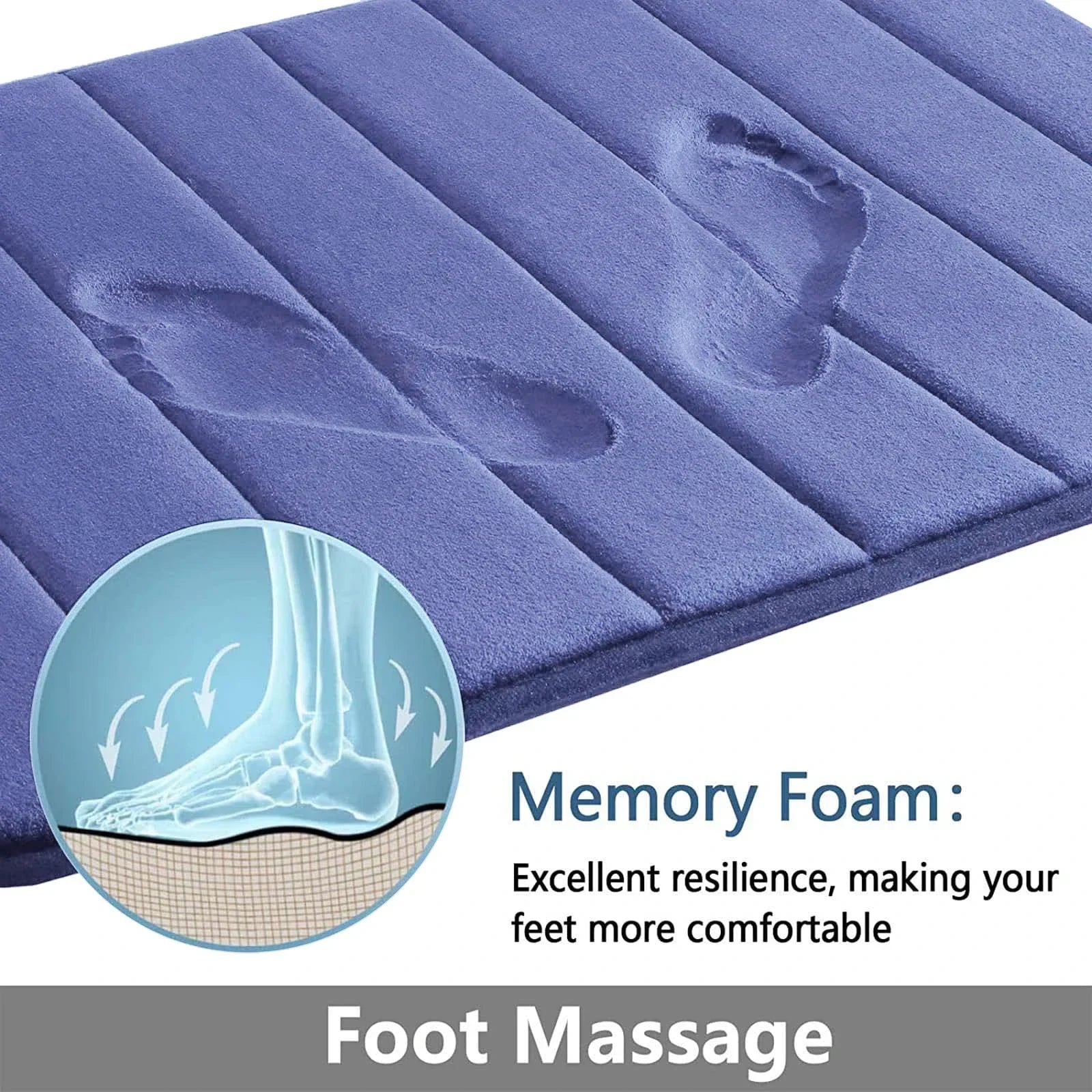 Super Absorbent Memory Foam Bath Mat – Non-Slip Soft Bathroom Rug for Shower, Bathtub, Toilet 🚿🛁