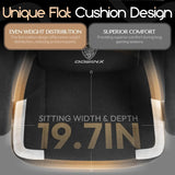 Dowinx Fabric Gaming Chair – Breathable Computer Chair with Pocket Spring Cushion, Massage Lumbar Pillow & Retractable Footrest